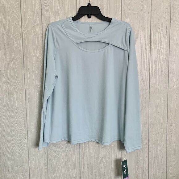 MTA Sport Light Blue Athletic Top SIze 1X NWT - Picture 1 of 3